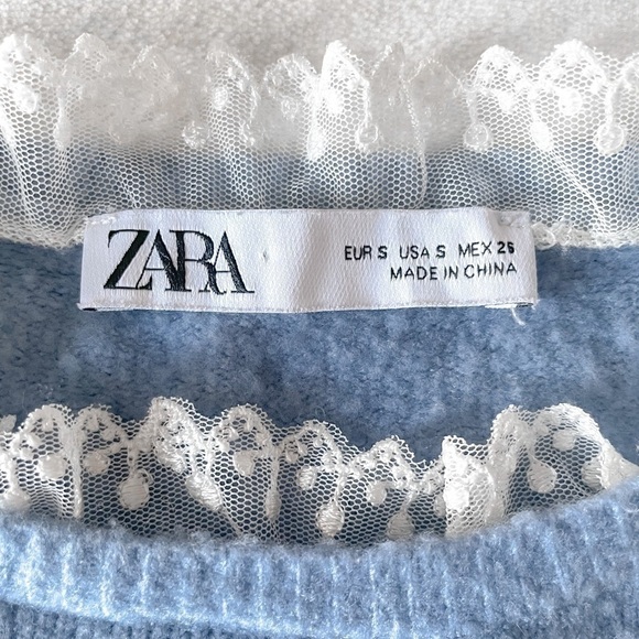 Zara Lace trim Sweater - Picture 4 of 9